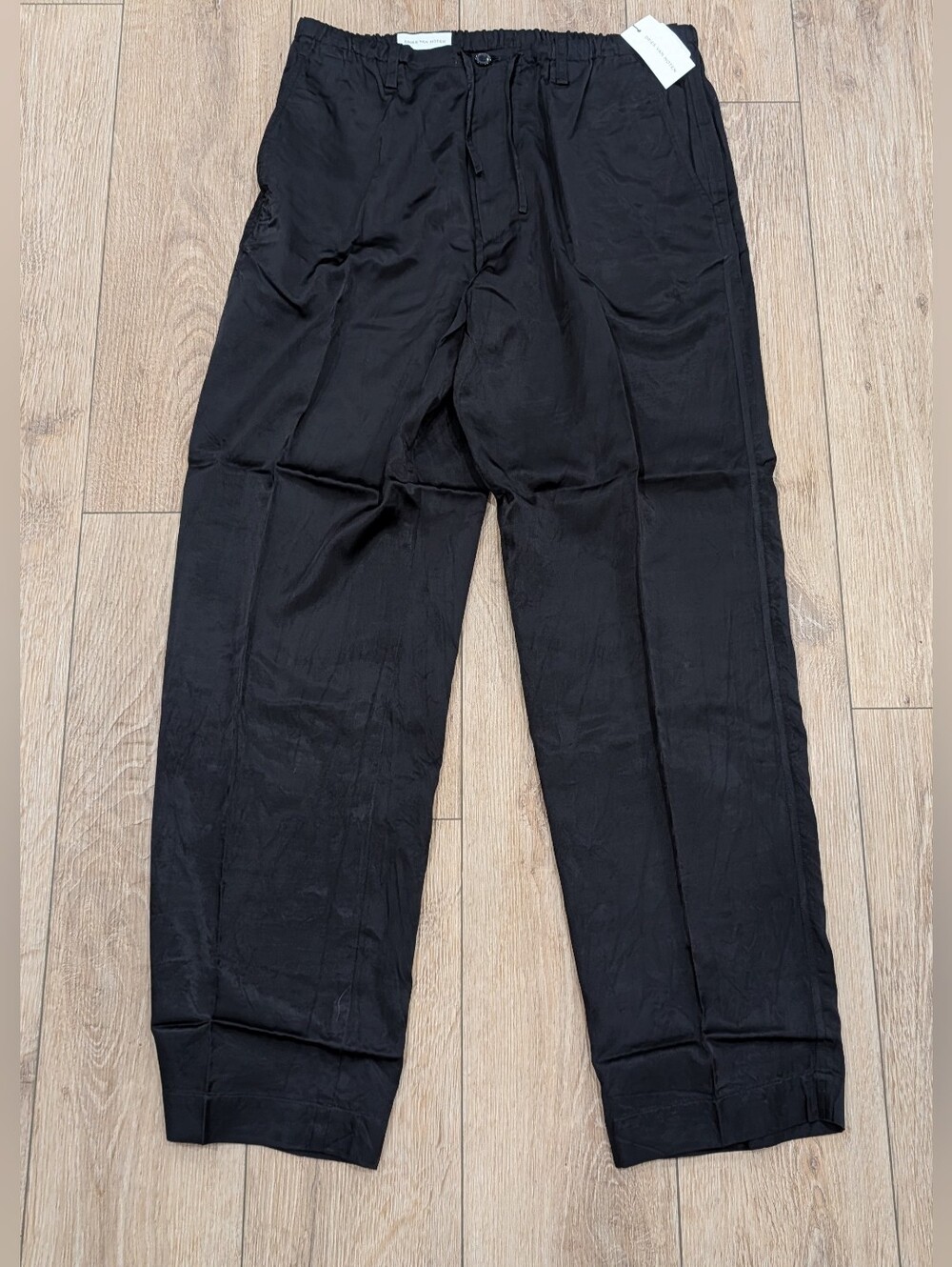 $845 Mens DRIES VAN NOTEN "Penny" Tapered Drawstring Pants Black 52 US 36